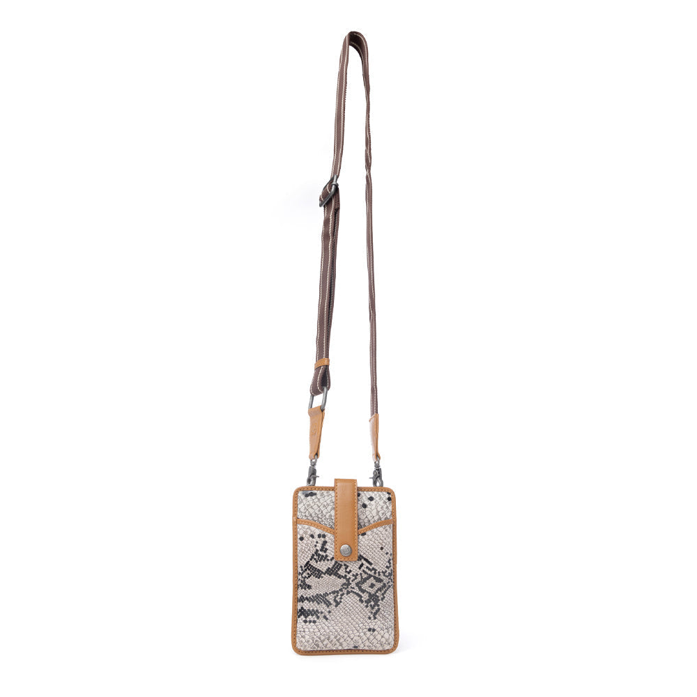 Cedar Snake Print Leather Cell Phone Holder Variant Combo
