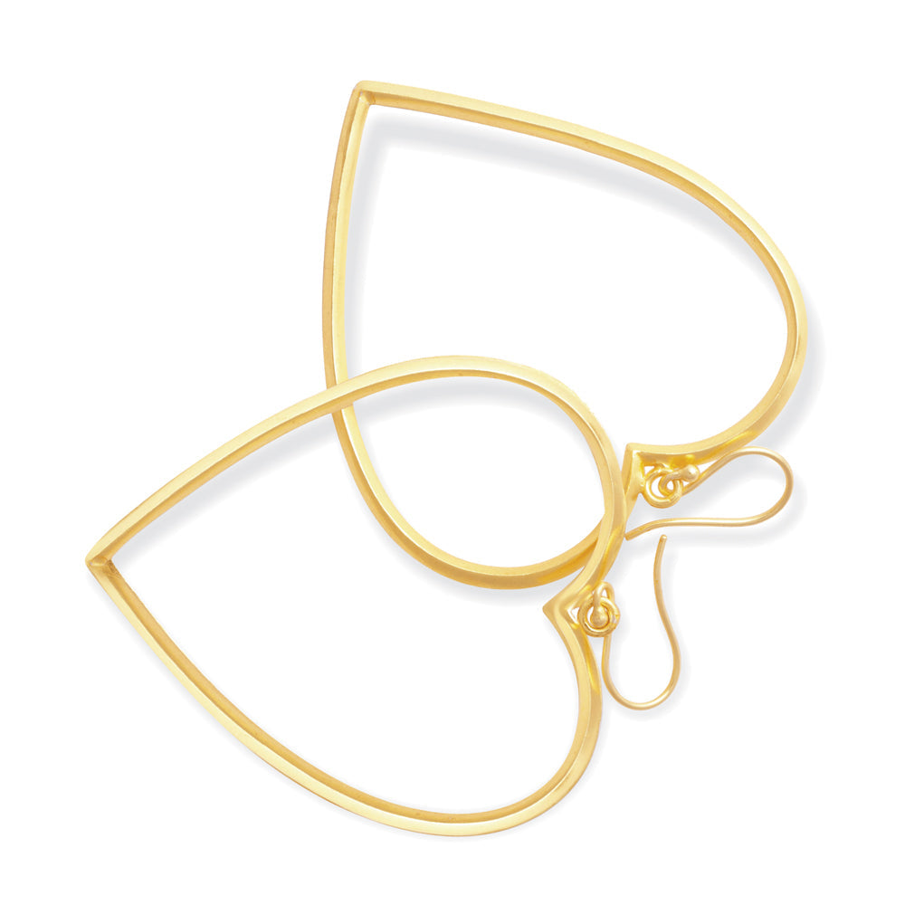 The Golden Hearts Drop Earrings
