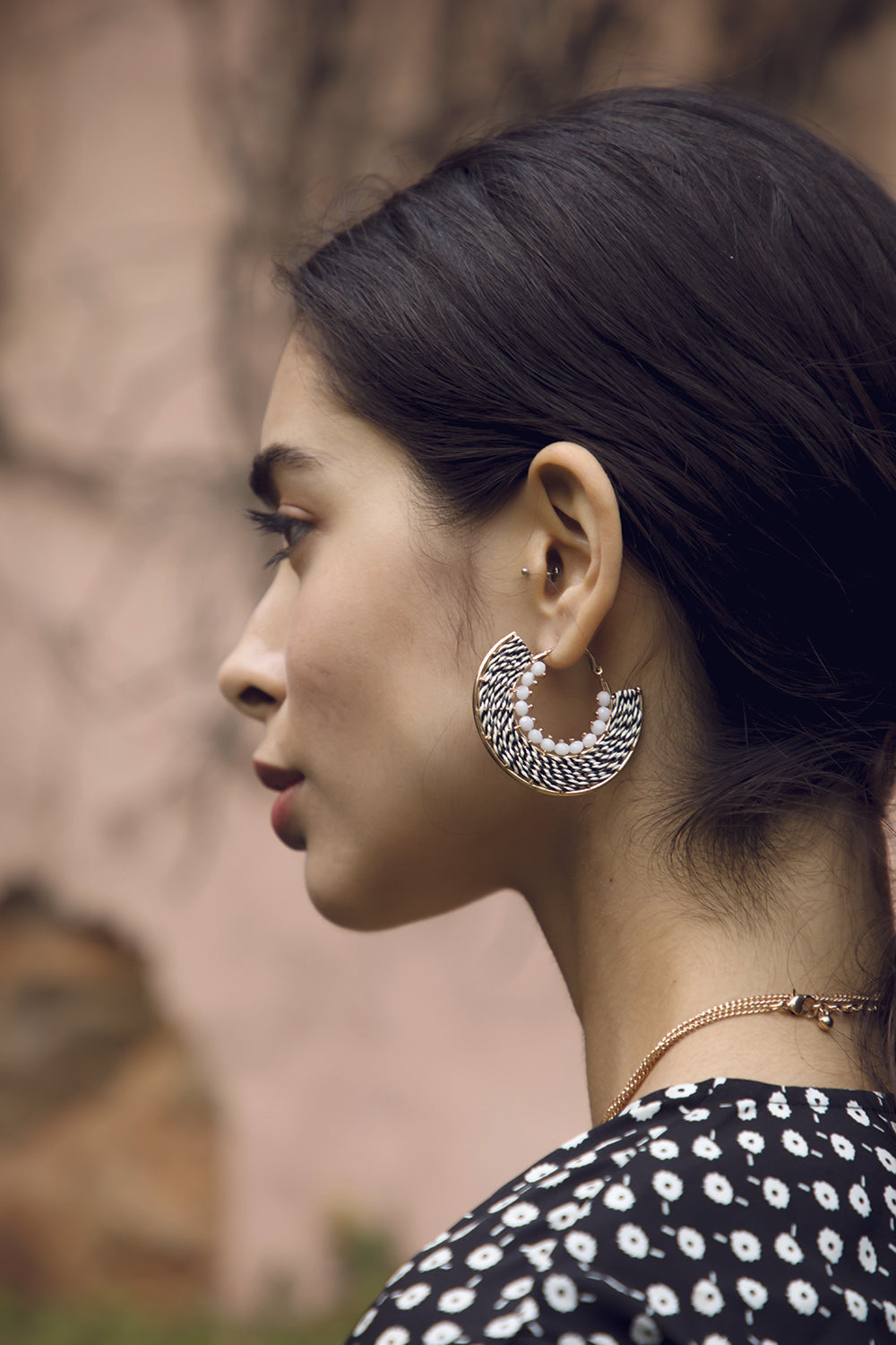 Zebra Zeal Hoop Earrings