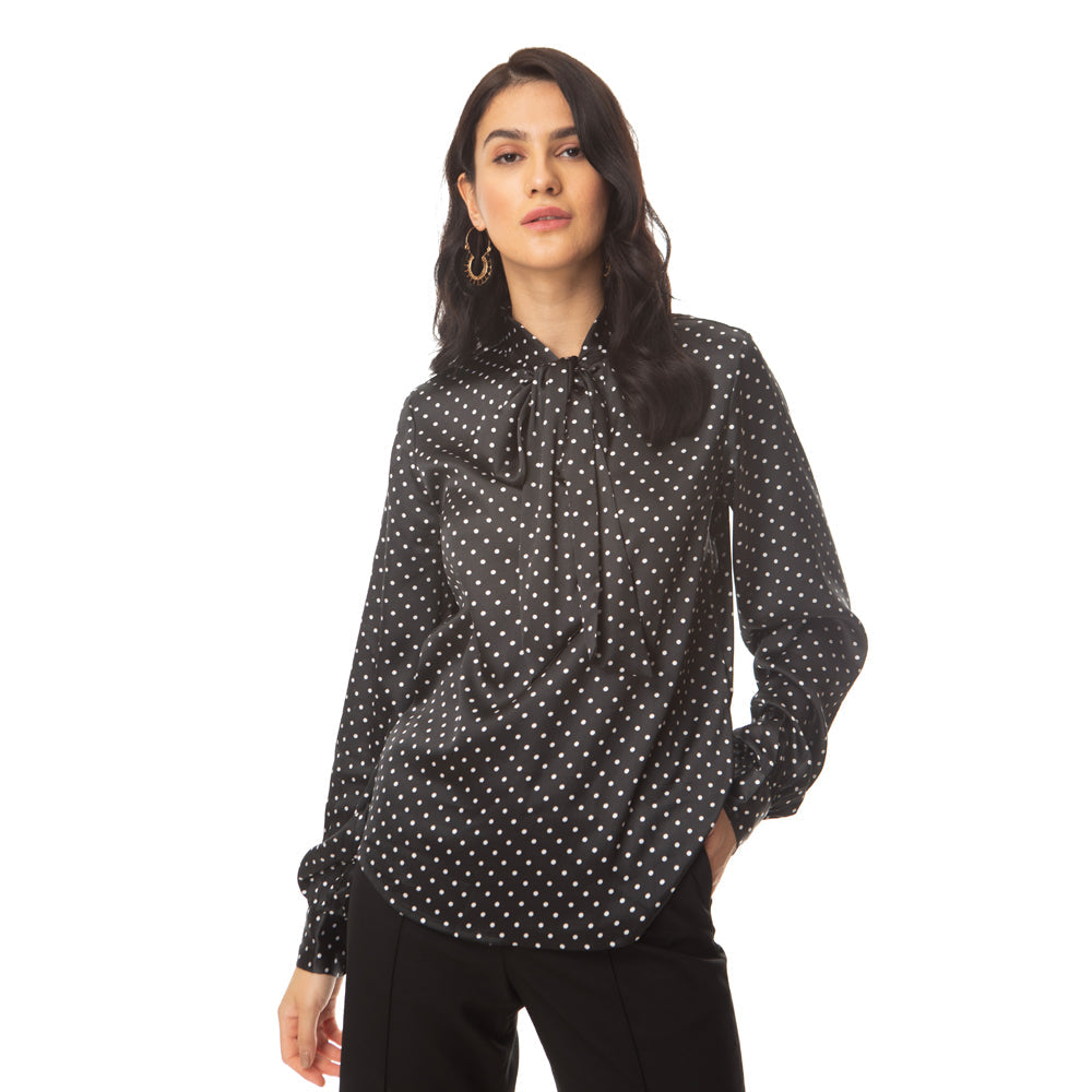 Polka Galore Bow Top