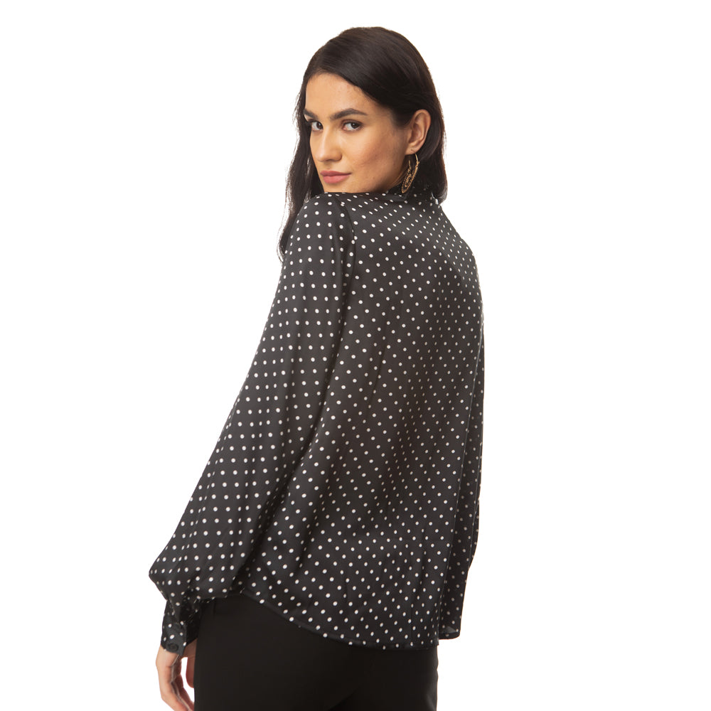 Polka Galore Bow Top