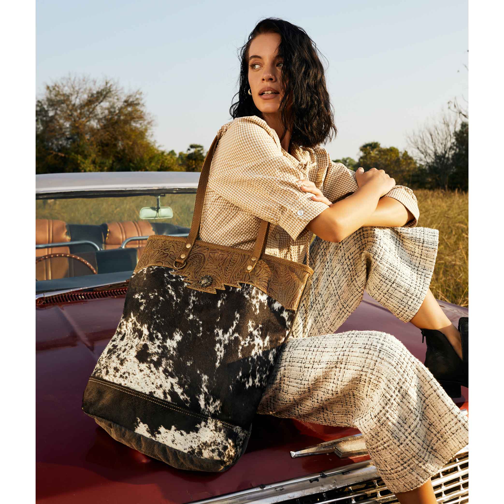 Sooty Specks Canvas & Hairon Bag