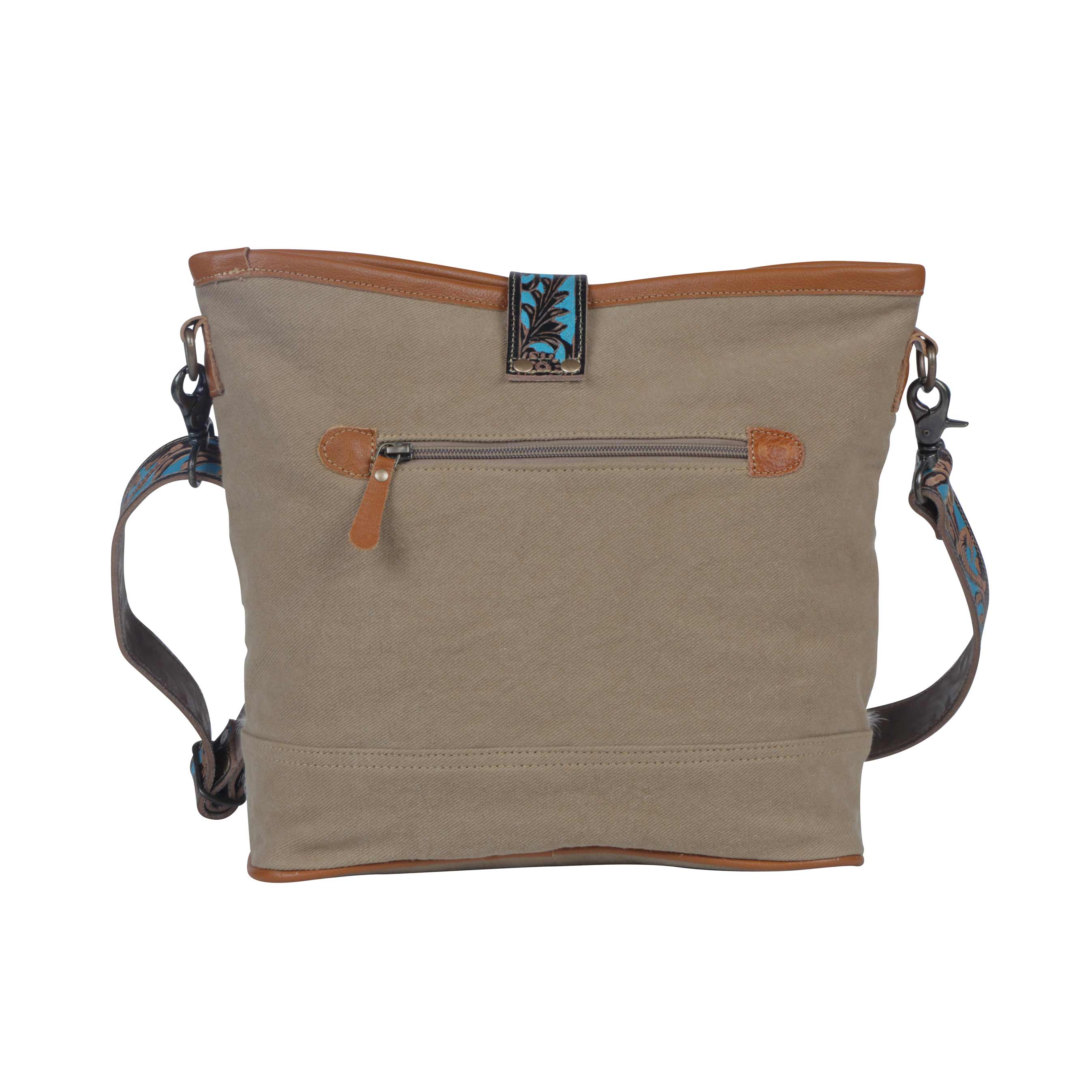 Vivid Orange Hand-Tooled Bag