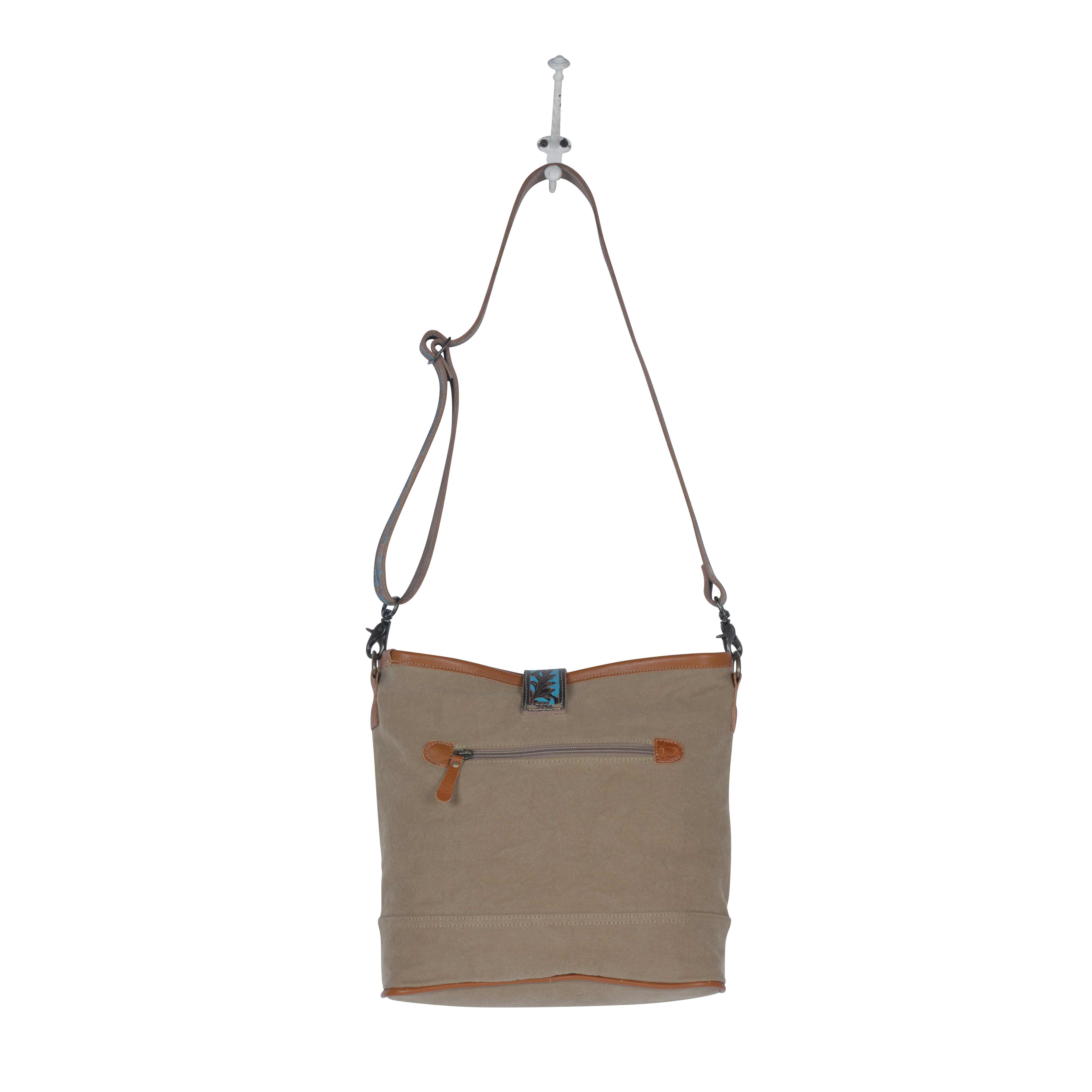 Vivid Orange Hand-Tooled Bag