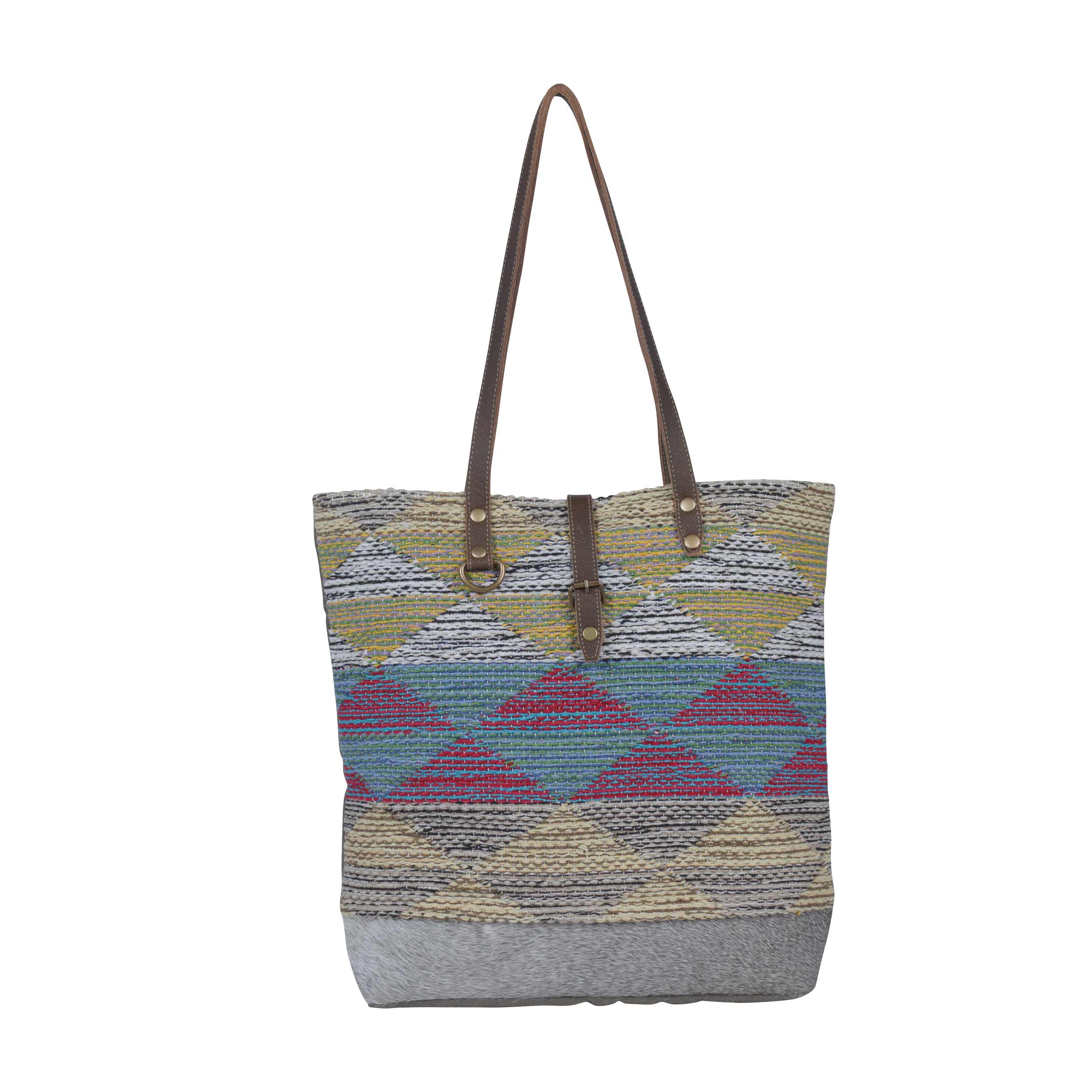 Multicolored Waves Tote Bag,