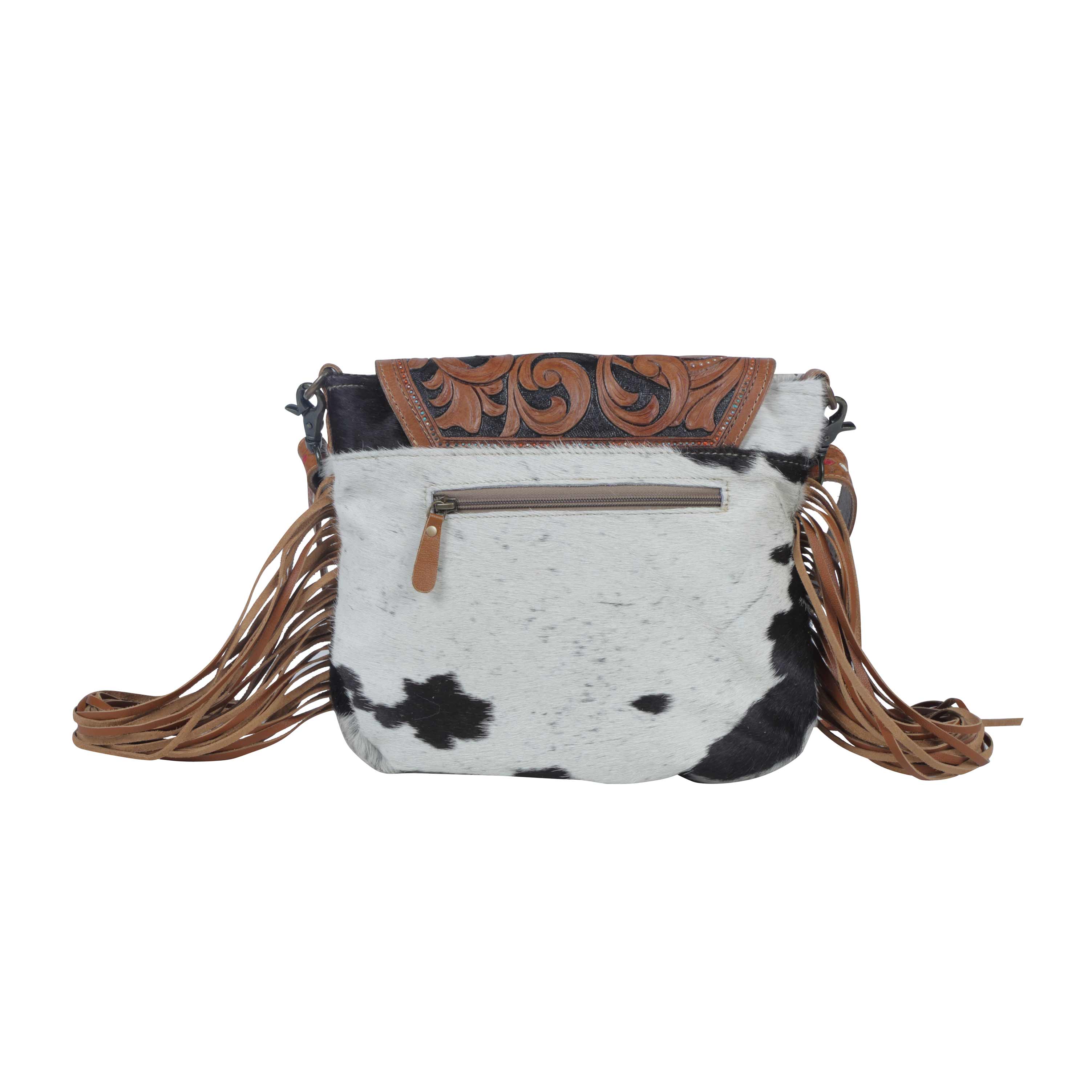 Brown Boughs Hand-Tooled Bag