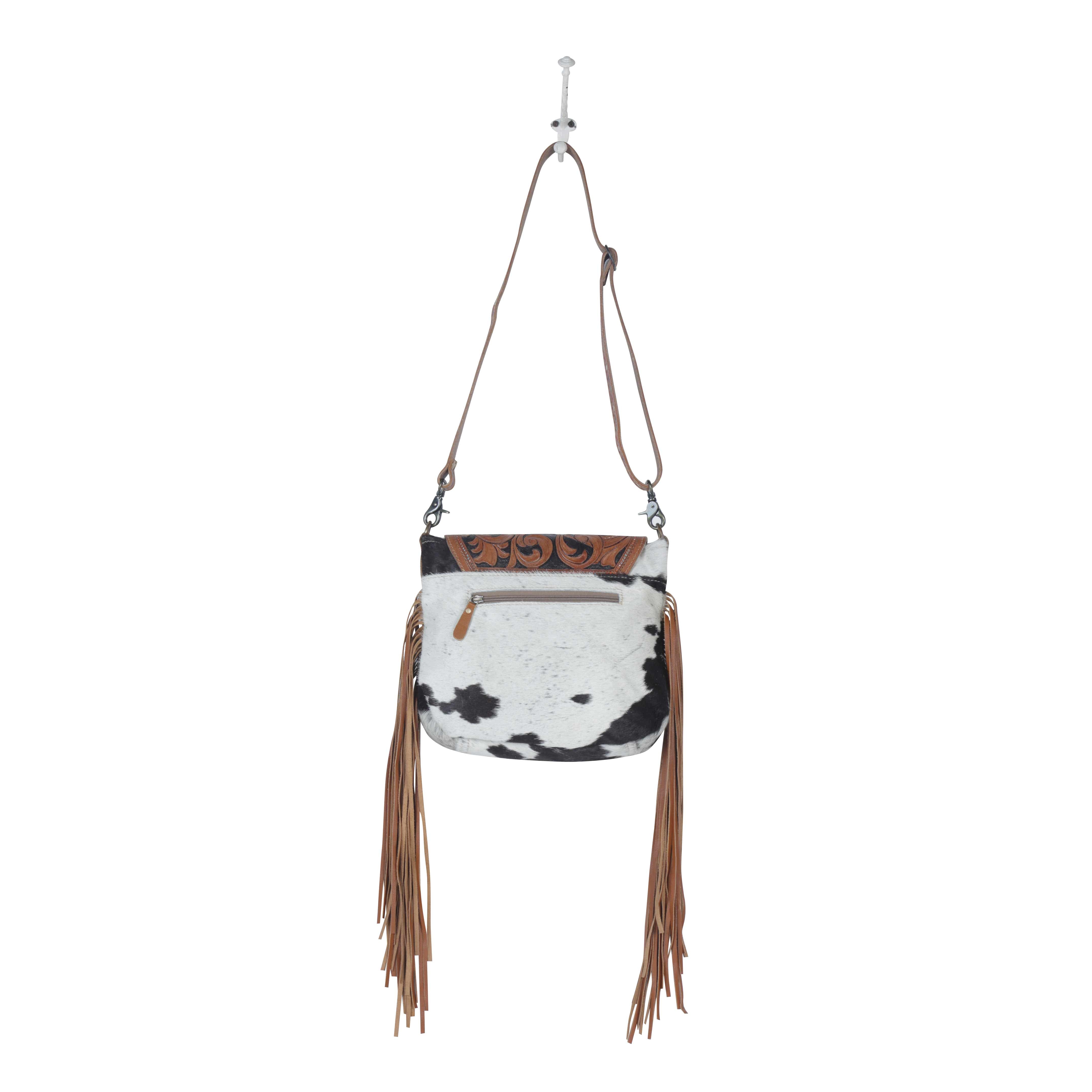 Brown Boughs Hand-Tooled Bag