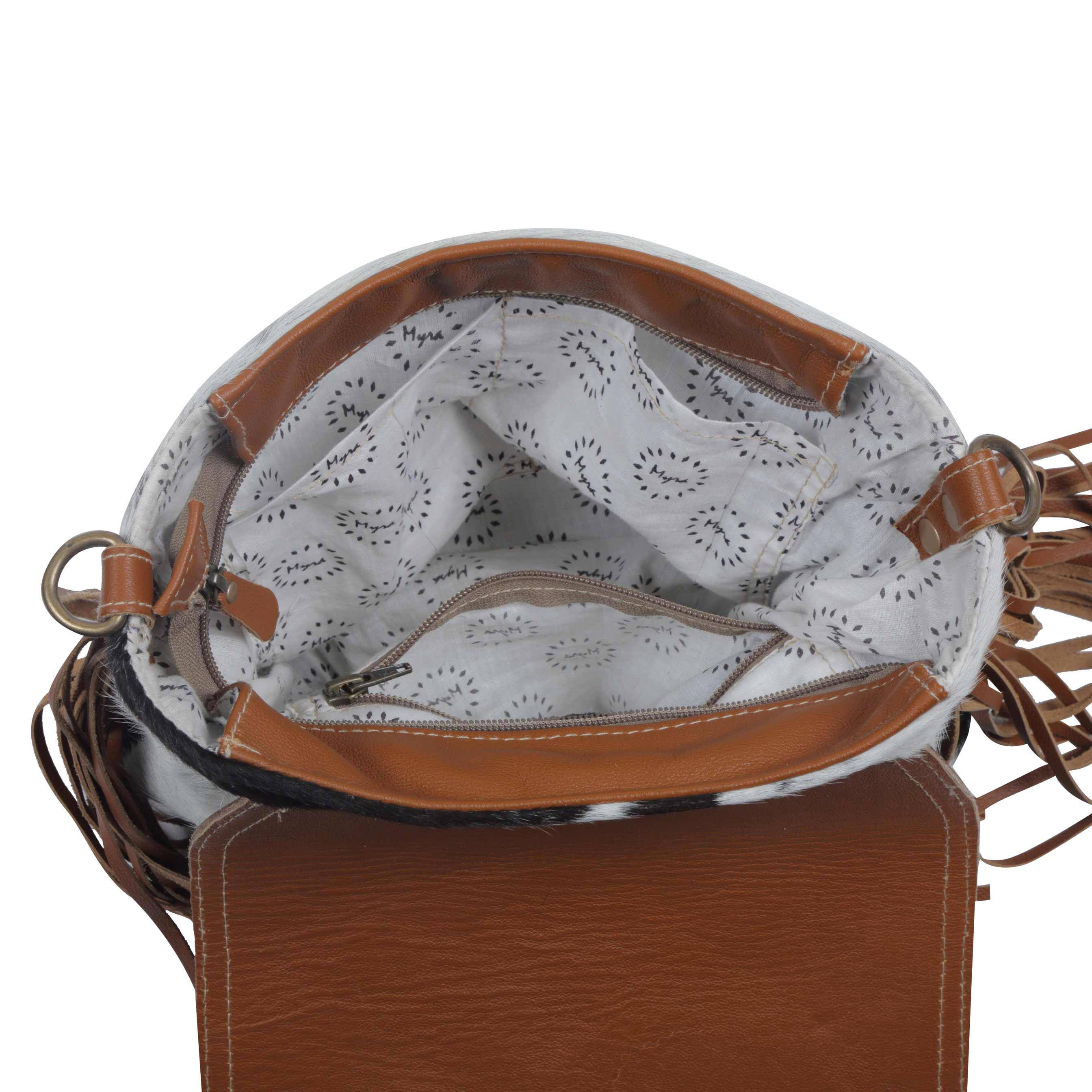Brown Boughs Hand-Tooled Bag