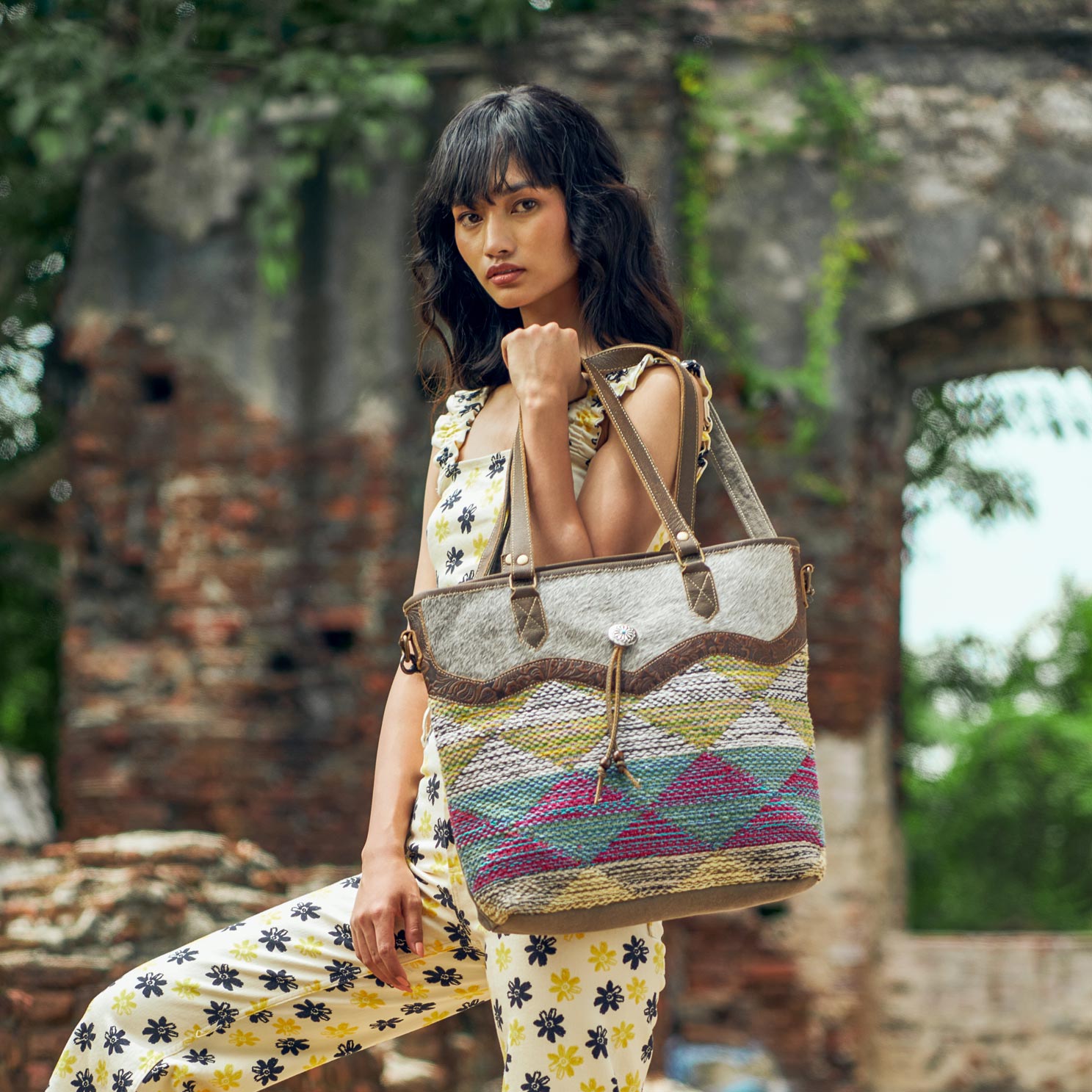 Prismatic Tones Shoulder Bag