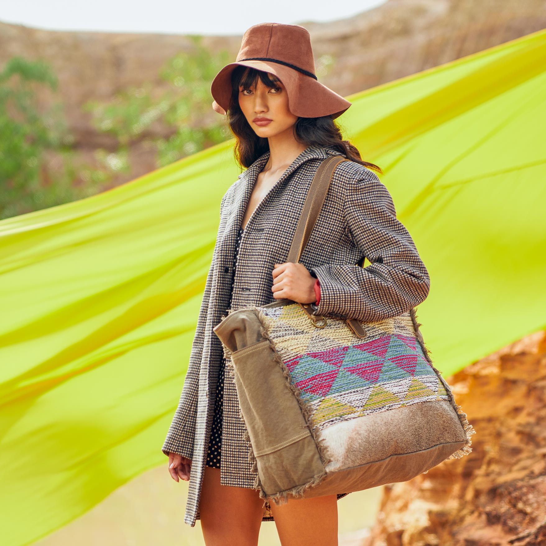 Vibrant Pyramids Weekender Bag
