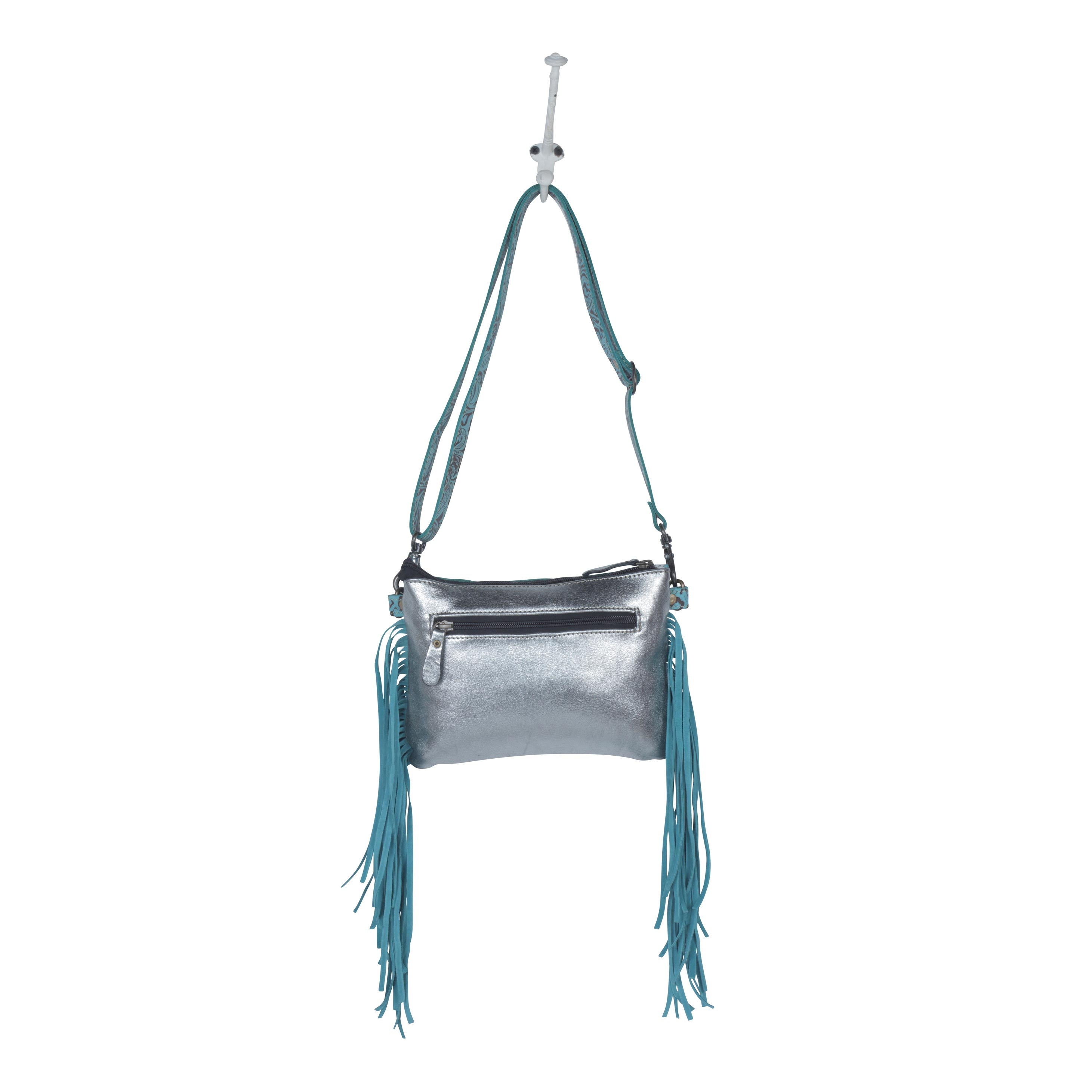 Exotic Azure Leather & Hairon Bag