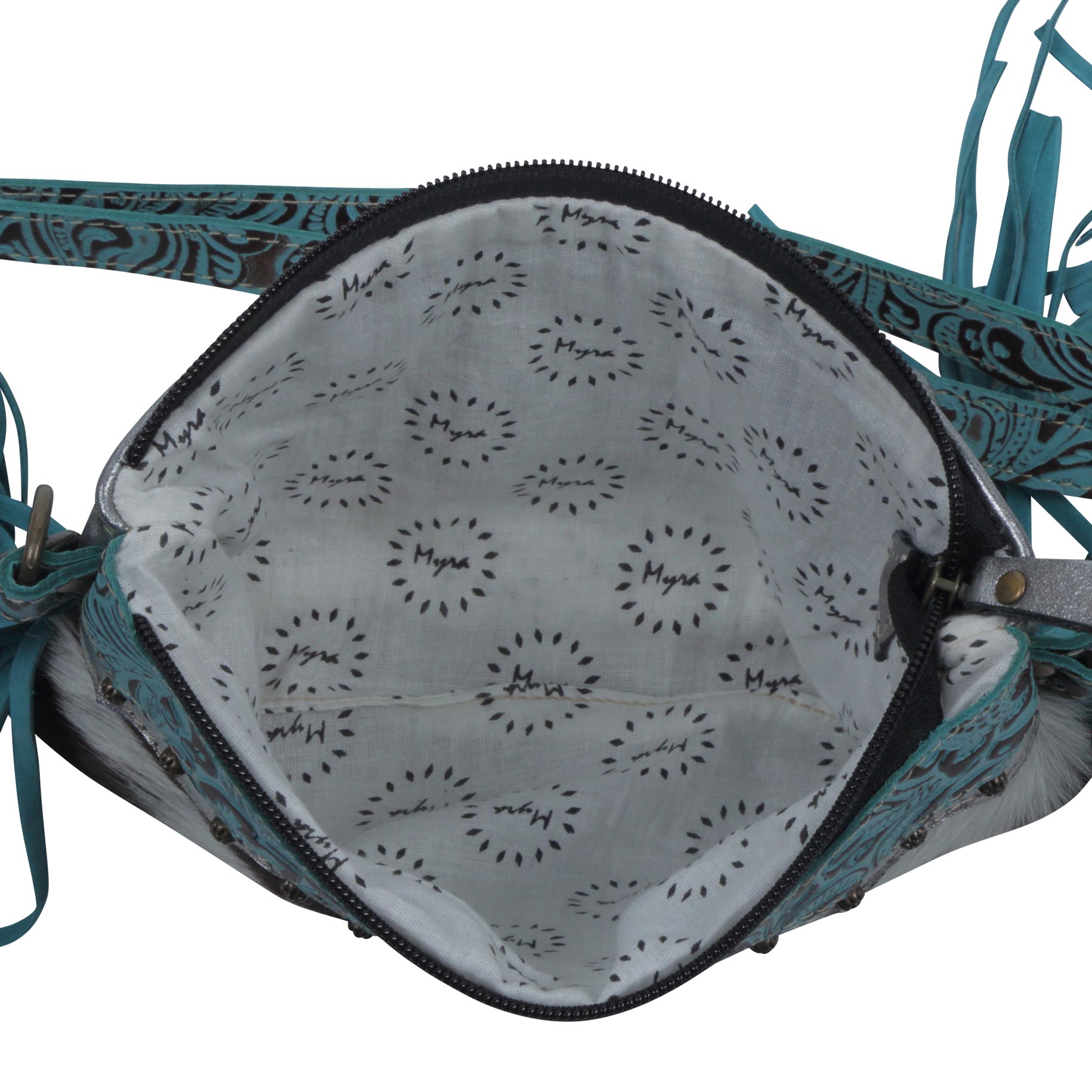 Exotic Azure Leather & Hairon Bag