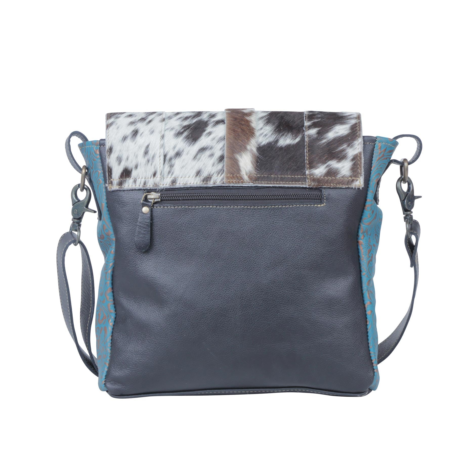 Blue Rose Leather & Hairon Bag