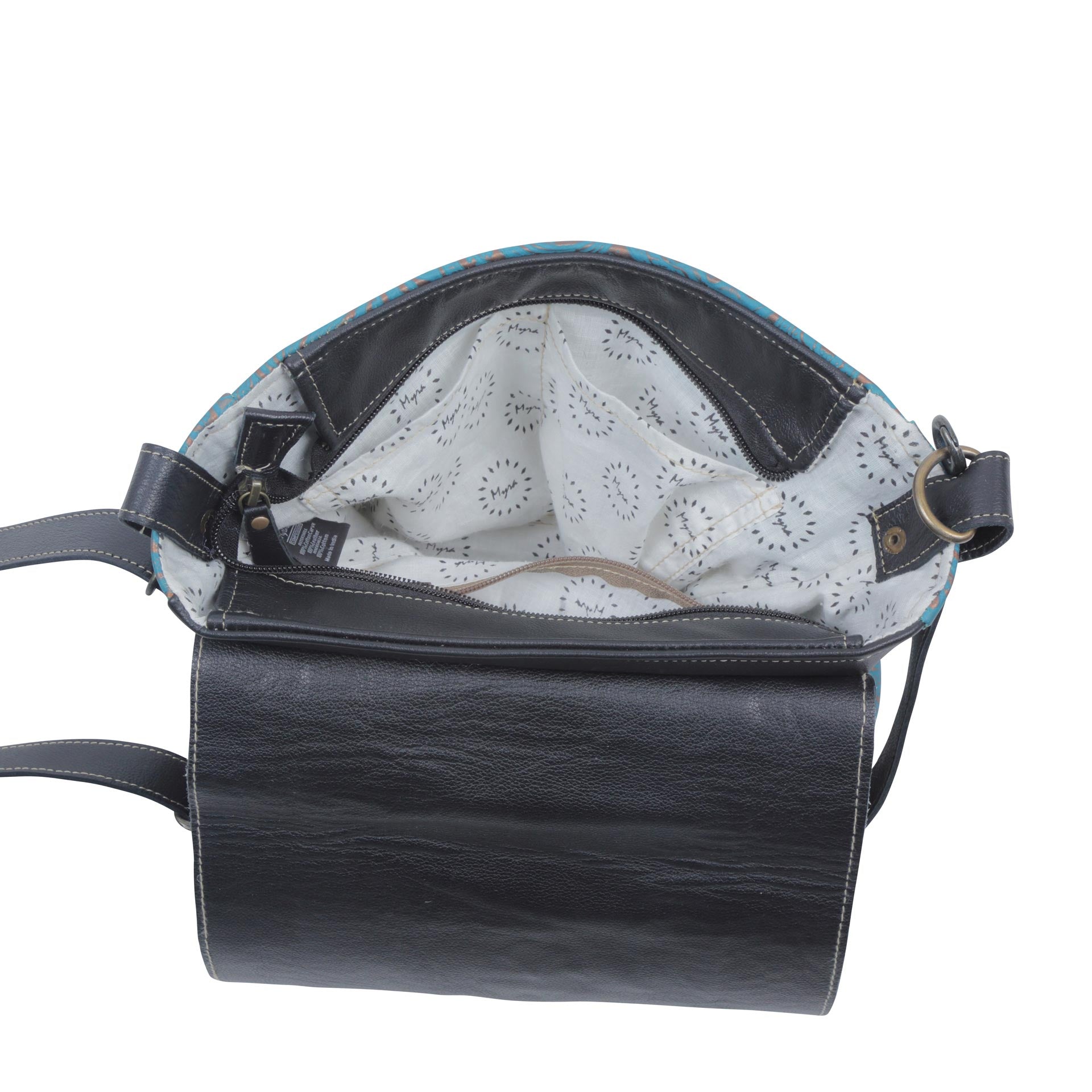Blue Rose Leather & Hairon Bag