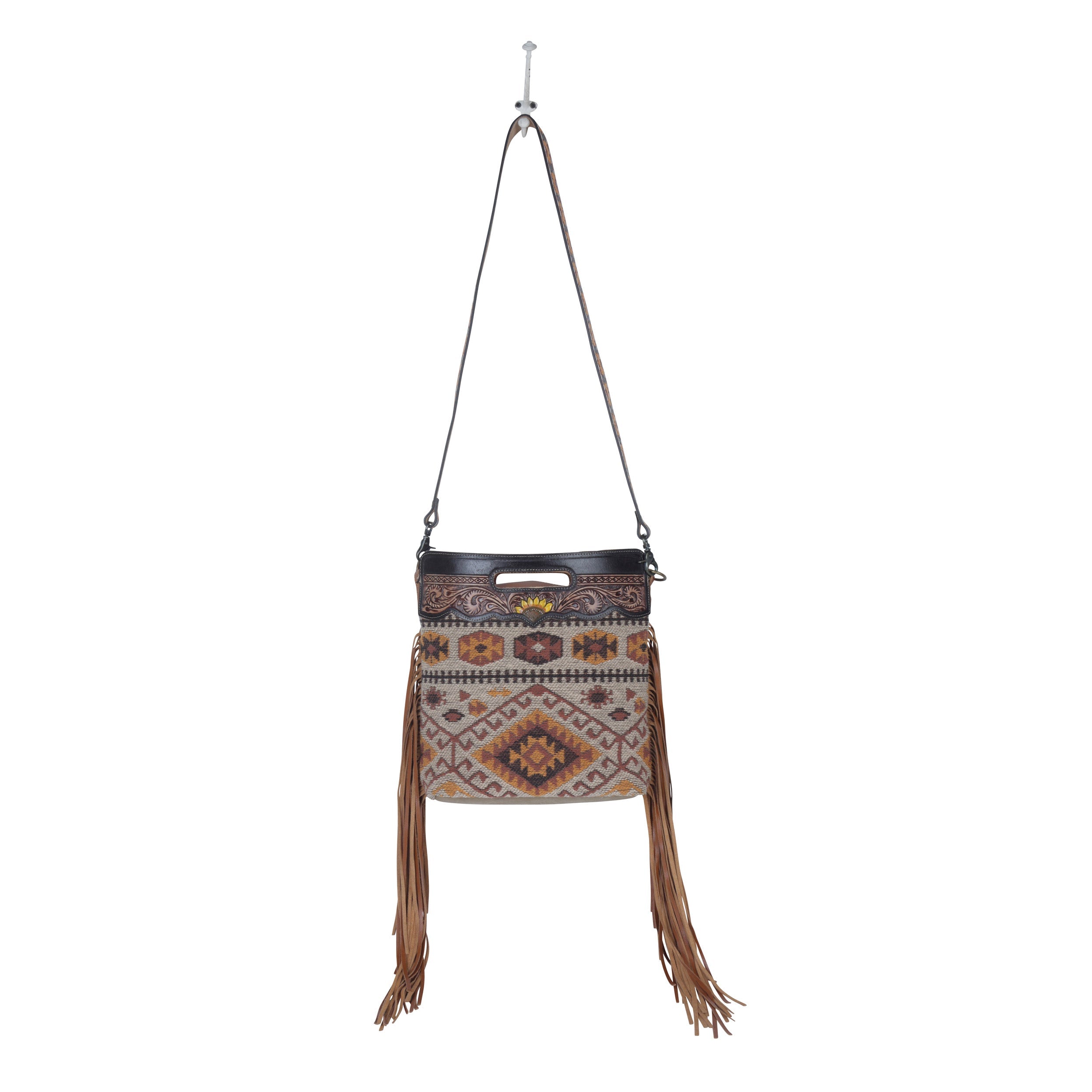 Helios  Hand-Tooled Bag