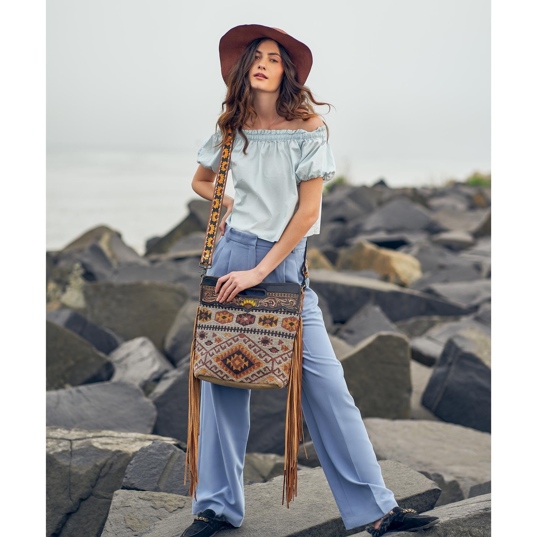 Helios Hand-Tooled Bag