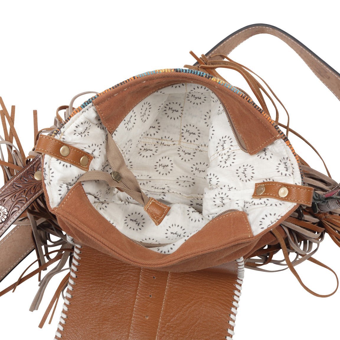 Beaded Frills Hand-Tooled Bag