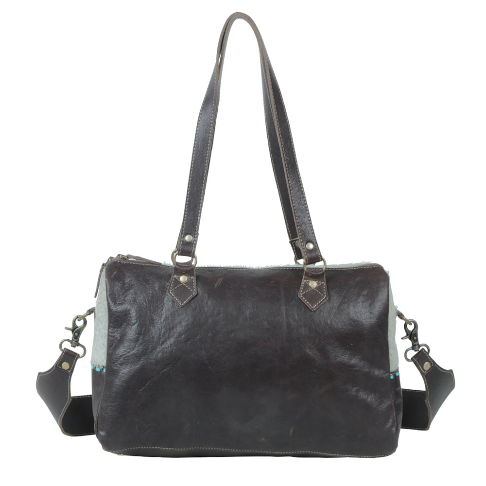 Turquoise edges Hand-Tooled Bag