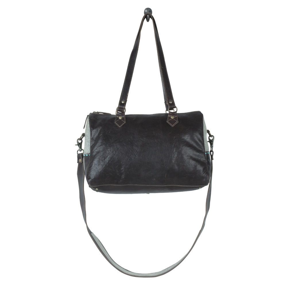 Turquoise edges Hand-Tooled Bag
