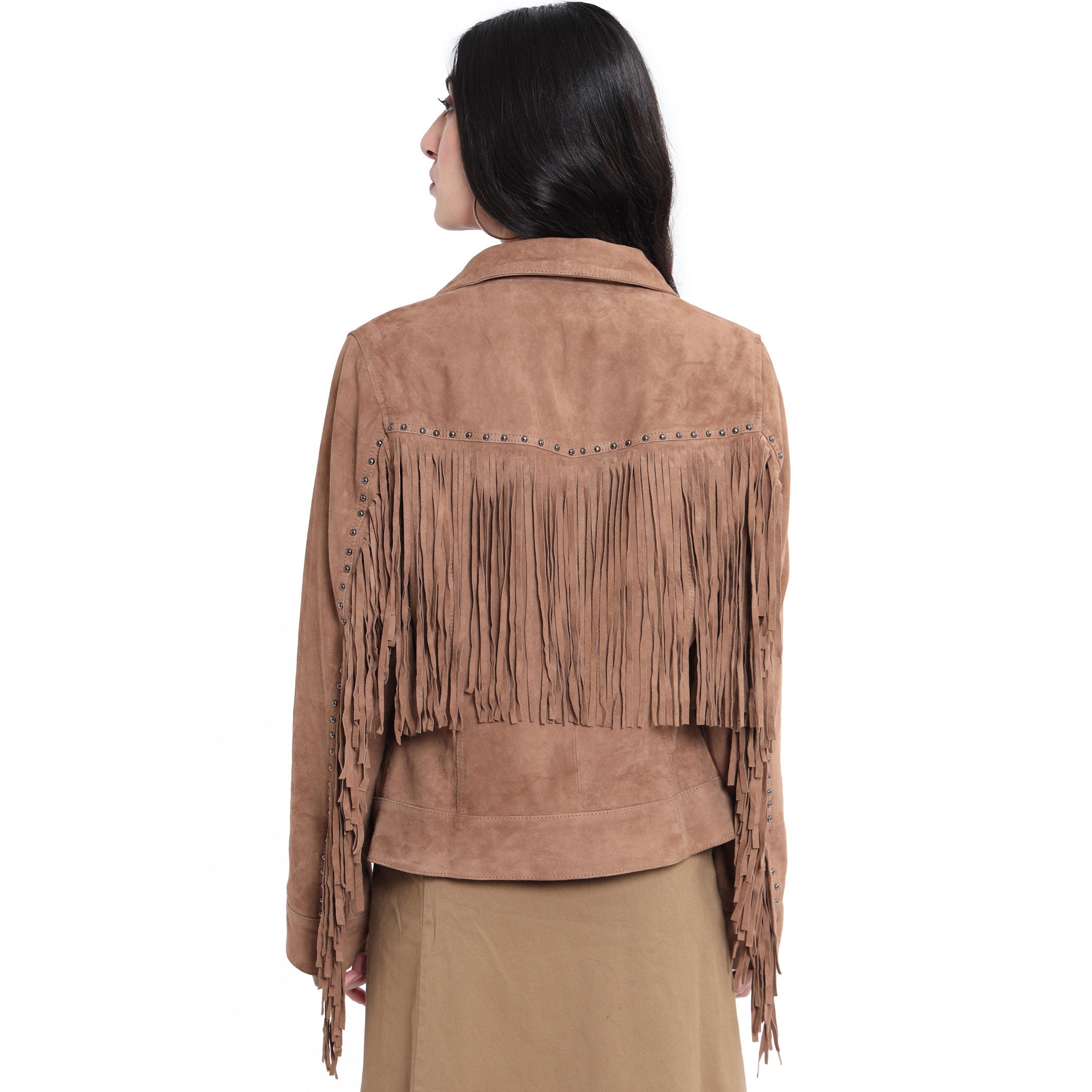 Fringe Embroidered LEATHER Jacket