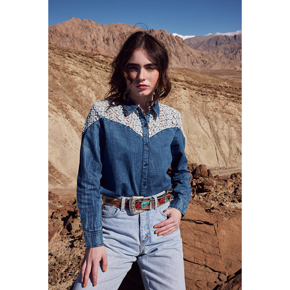 Cummerband Hand-Tooled Concho Women's Belt