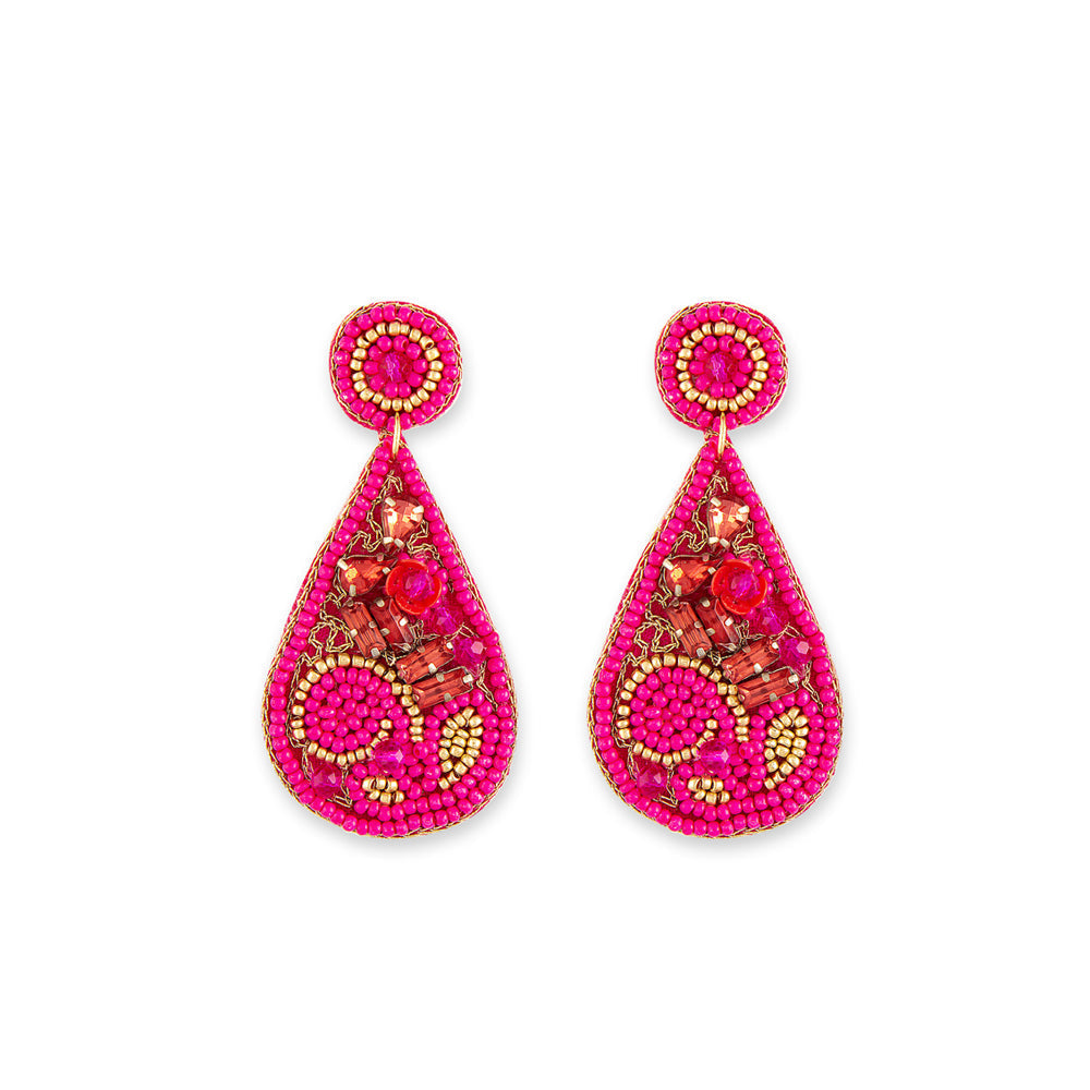 Rose Garden Beaded Earrings