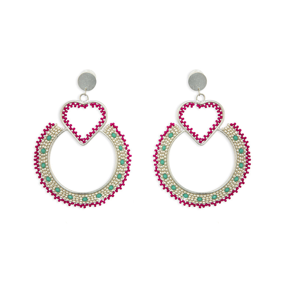 Full Circle Love Beaded Earrings