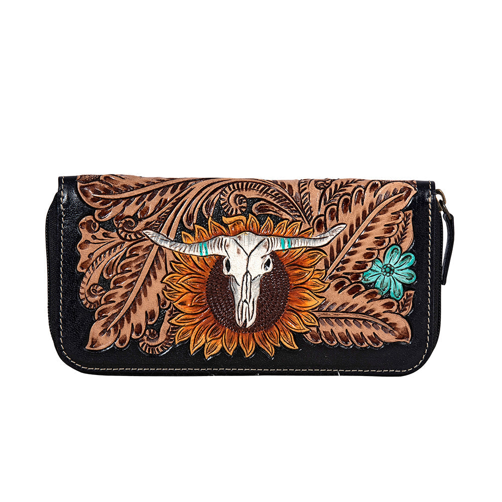 Spirit of the Herd Hand-Tooled Wallet