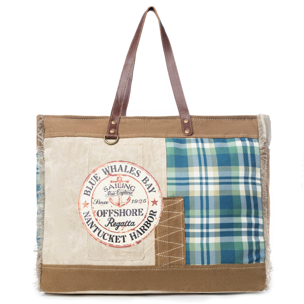 Blue Whales Bay Weekender Bag