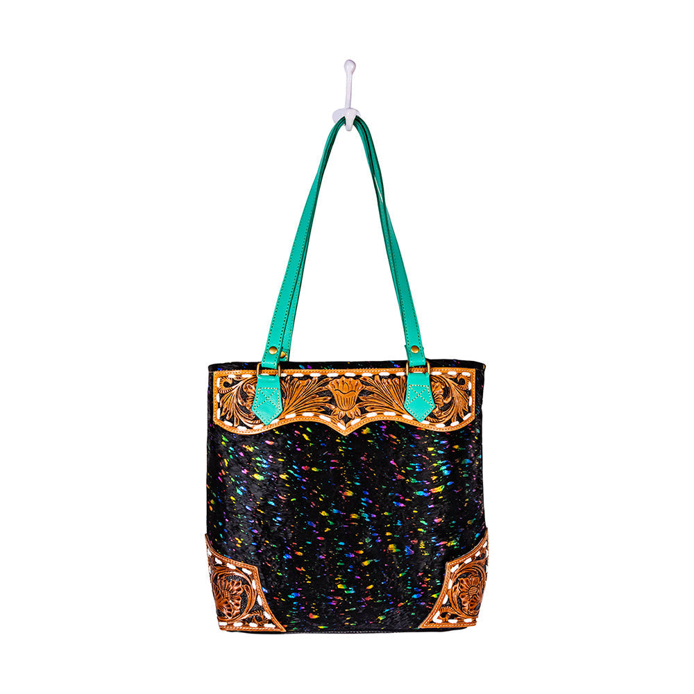 Galaxy Fire Tote Hand-Tooled Bag