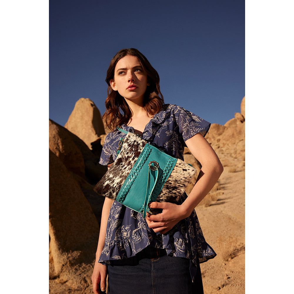 Sky Falcon Canvas And Hairon Bag