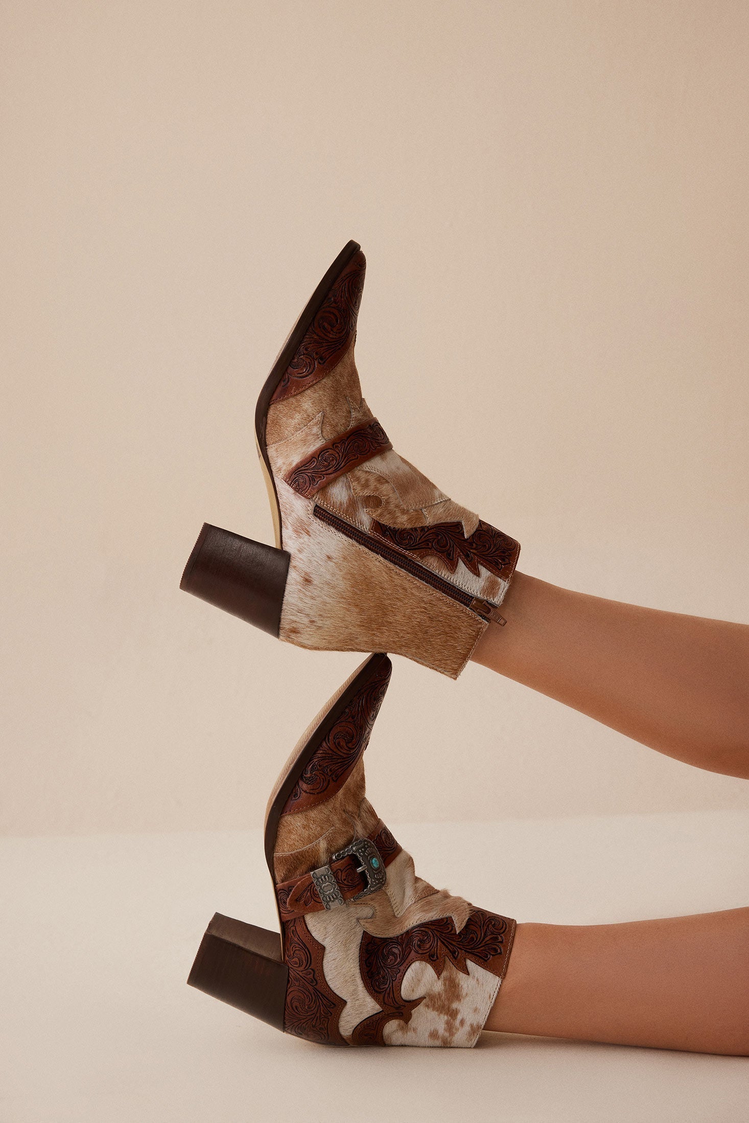 Goldie Hair-On Hide Boots