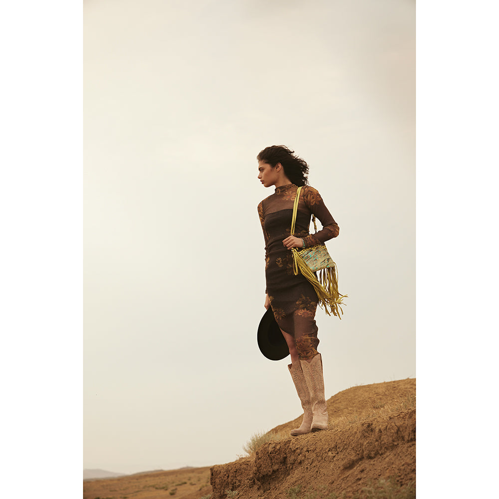 Syllvia Prairie Leather Boots in Ivory