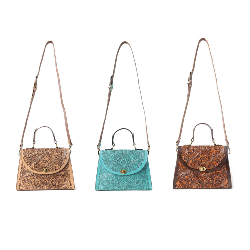 Savannah Scroll Handtooled Leather Bag Variant Combo