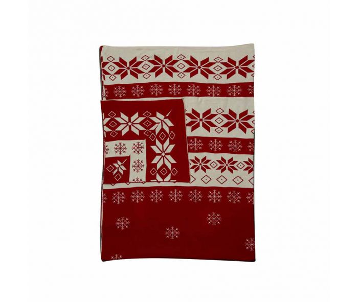 Snowflakes & Poinsettias Galore Throw