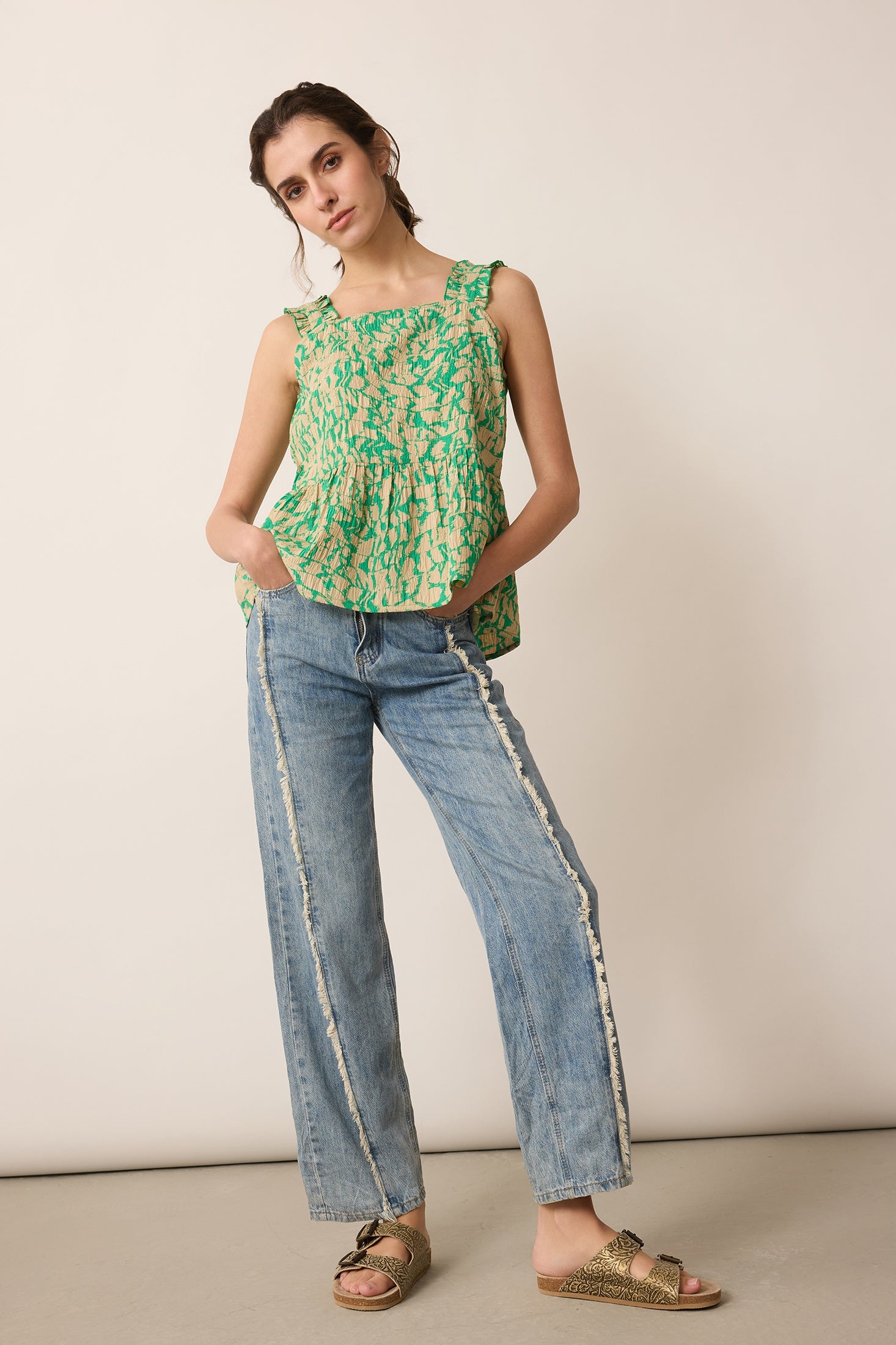 Amelia Top & Short Set In Green