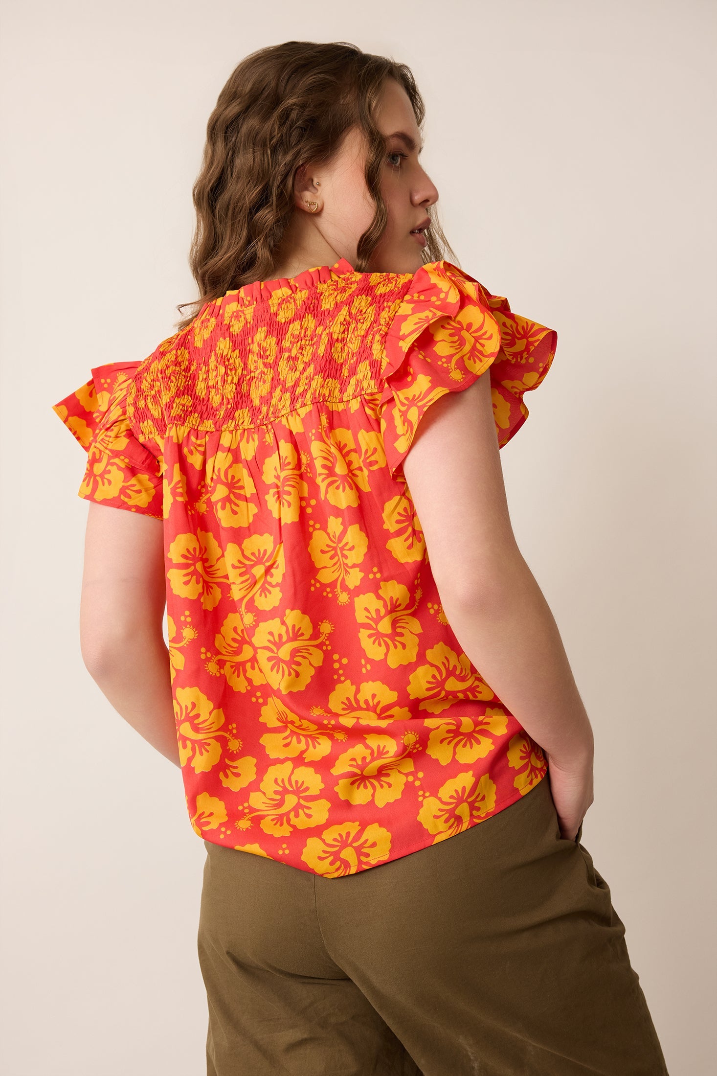 Love of	Lydia Floral Top In Yellow