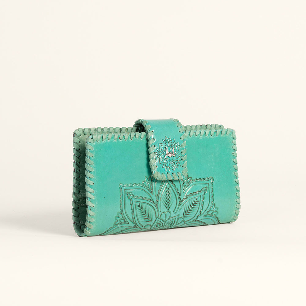 Desert Lotus Wallet - Turquoise