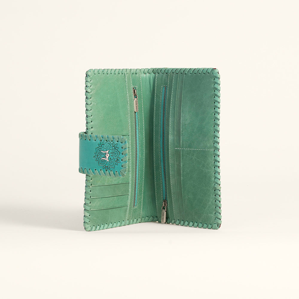 Desert Lotus Wallet - Turquoise