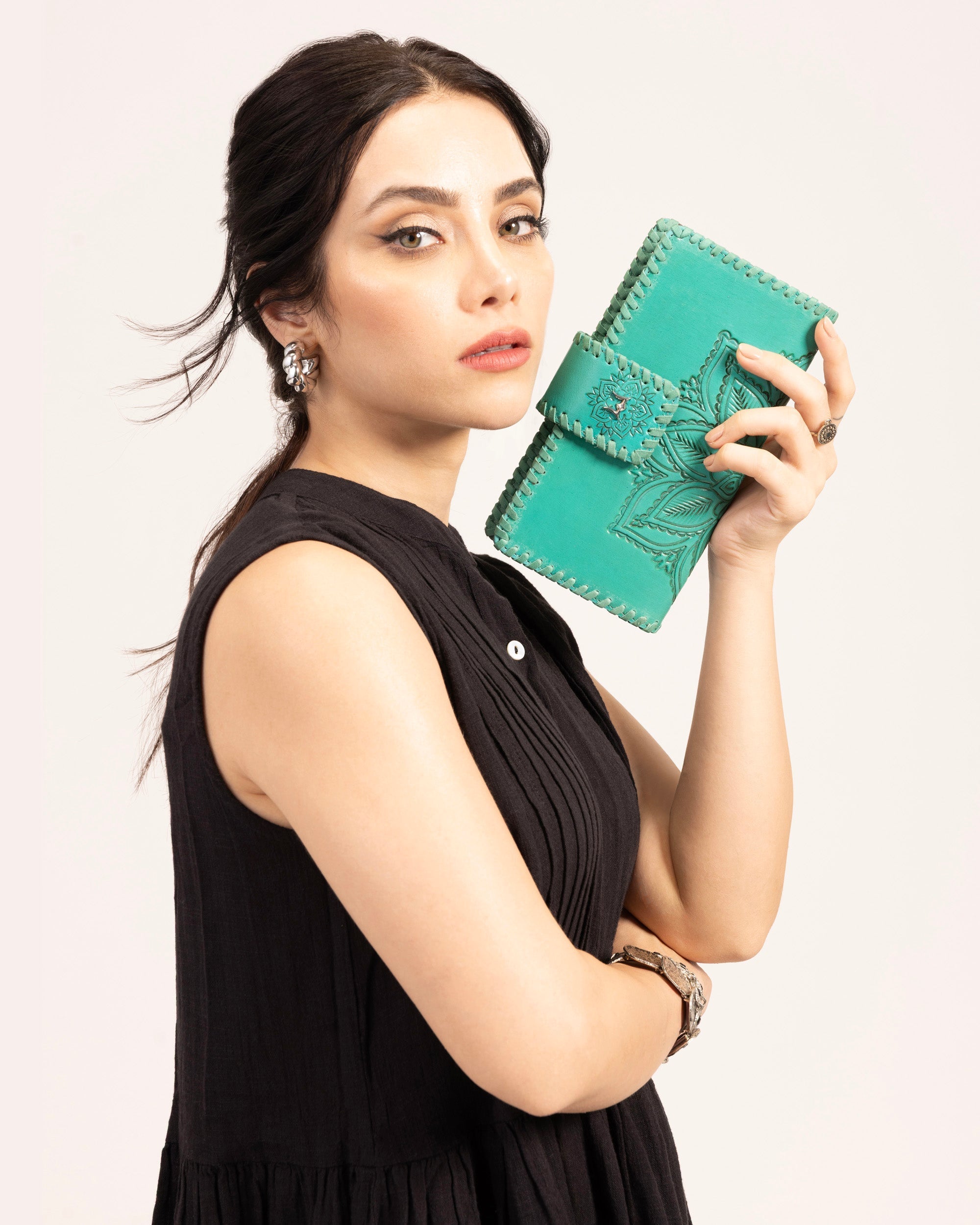Desert Lotus Wallet - Turquoise
