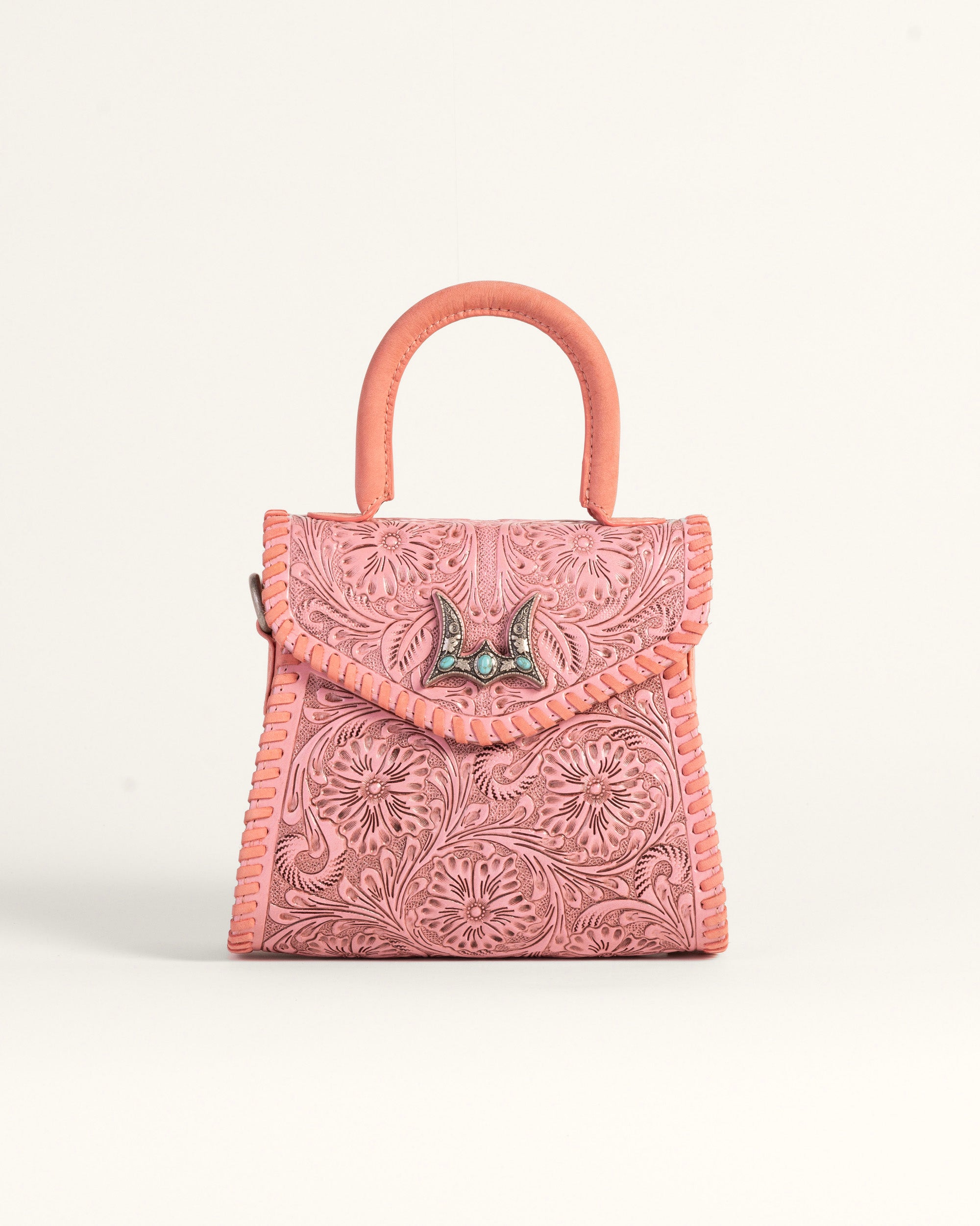 Leon Mini Handle Purse - Pink