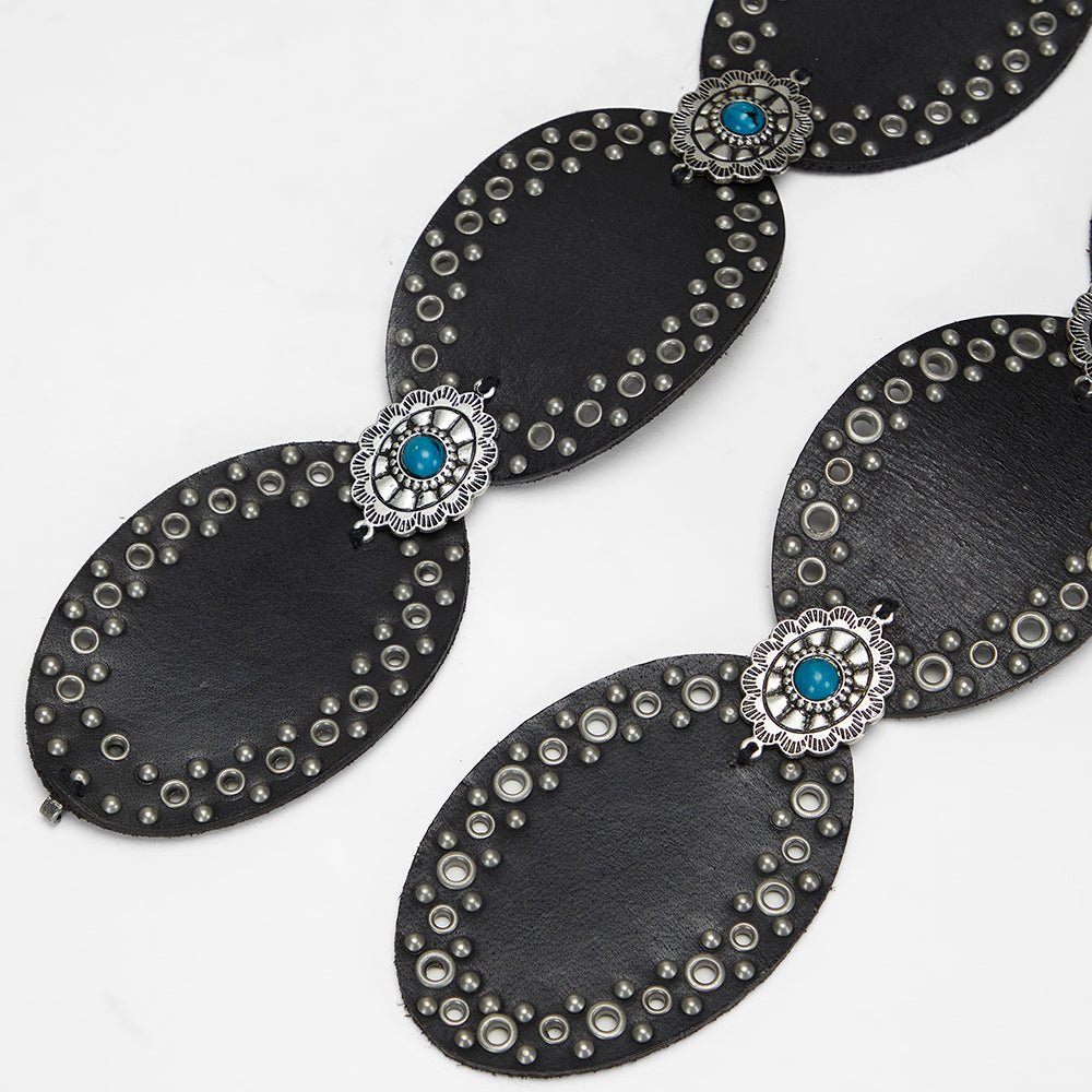 Alta Buena Leather Belt In Calfskin-Black