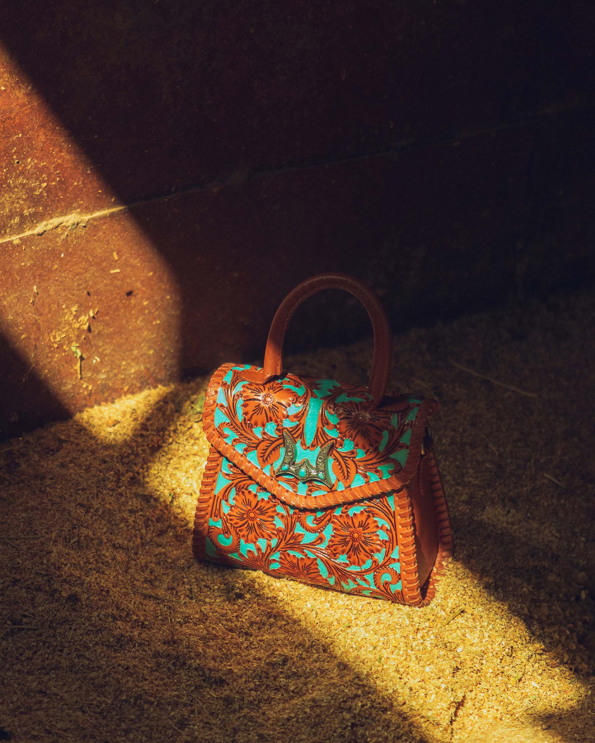 Loyal West Leon Mini Handle Purse - Whiskey & Water