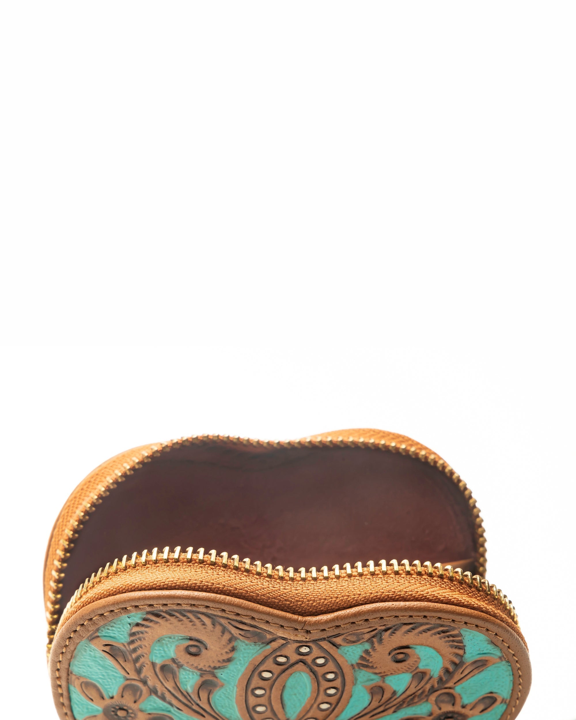 Cupid Coin Pouch Handtooled Leather - Whiskey & Water