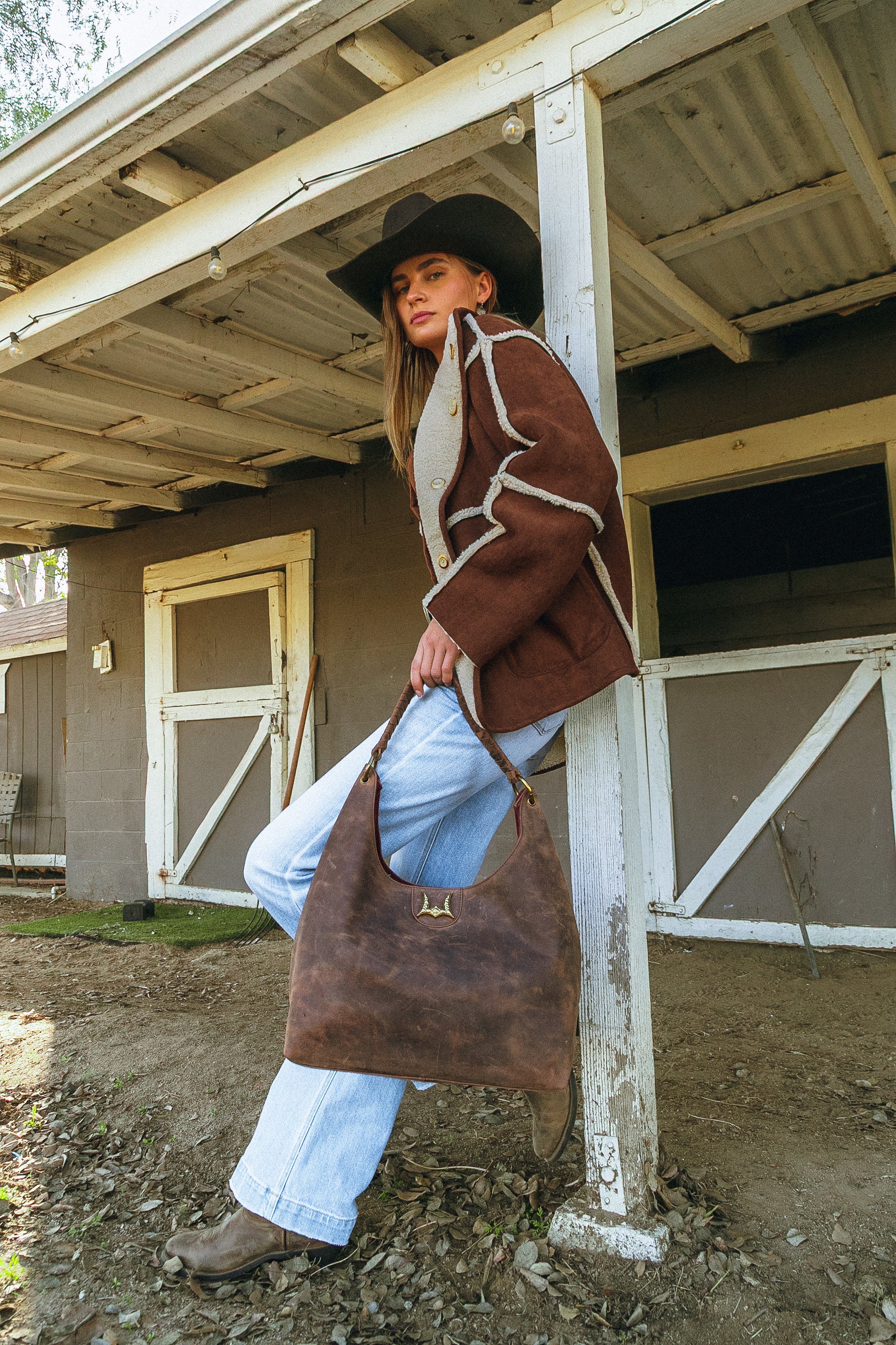 Lw Large Purse In In Brunette Leather