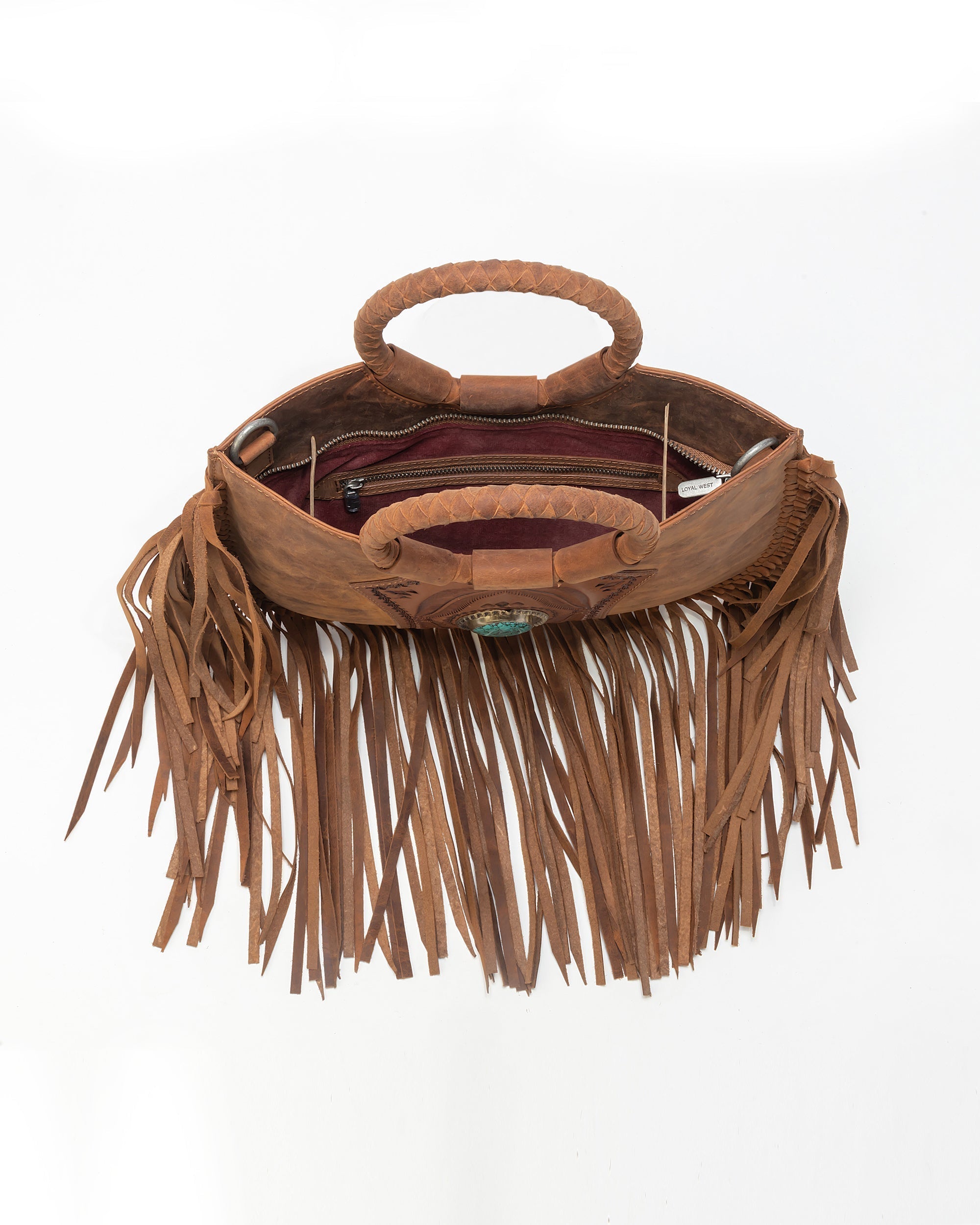 Sedona Tassle Bag In Saddle Brown
