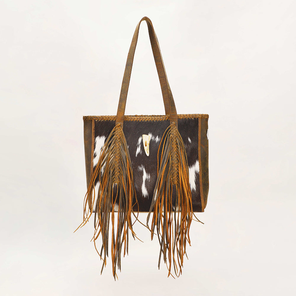 Hide And Fringe Medium Cowhide Purse