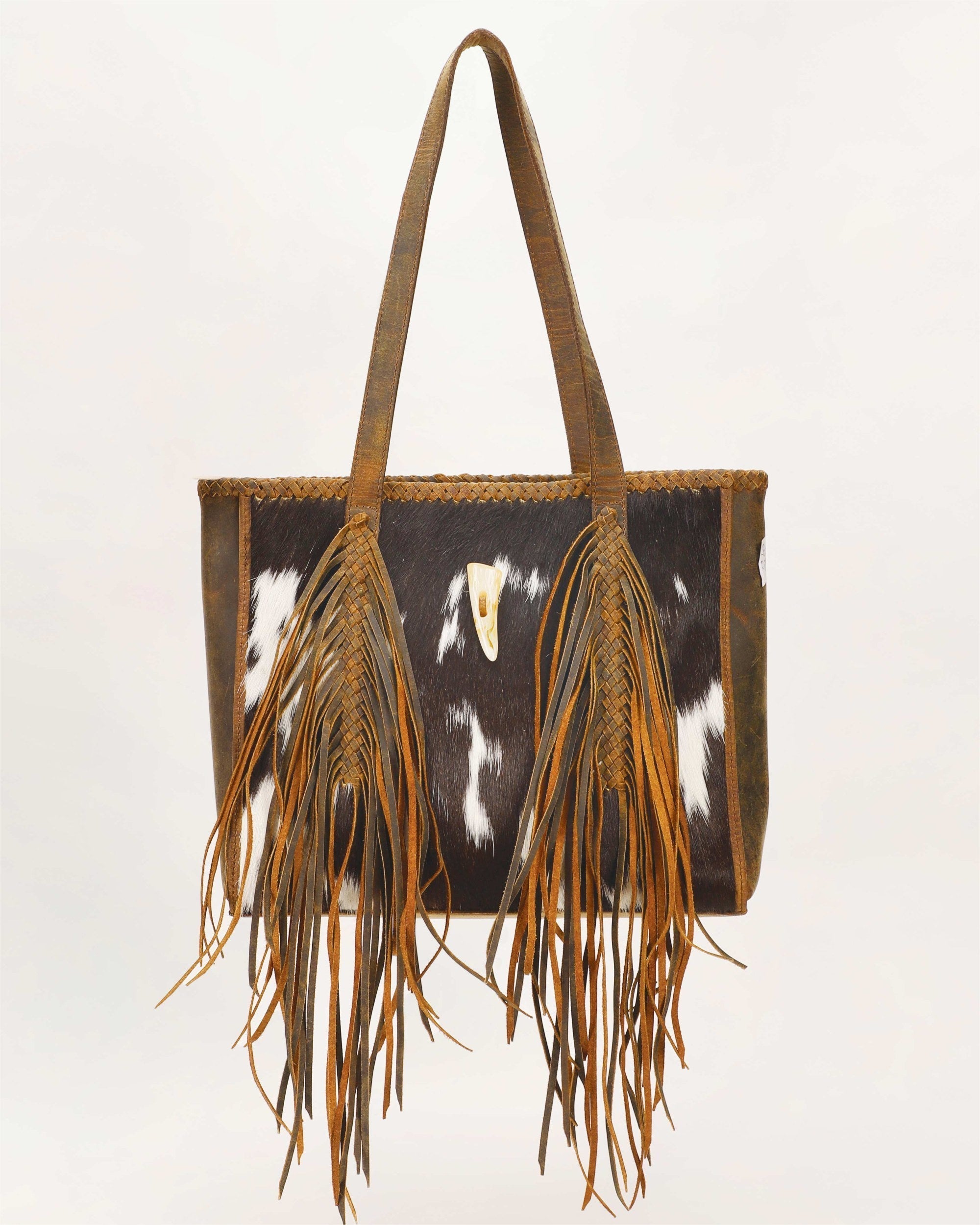 Hide And Fringe Medium Cowhide Purse