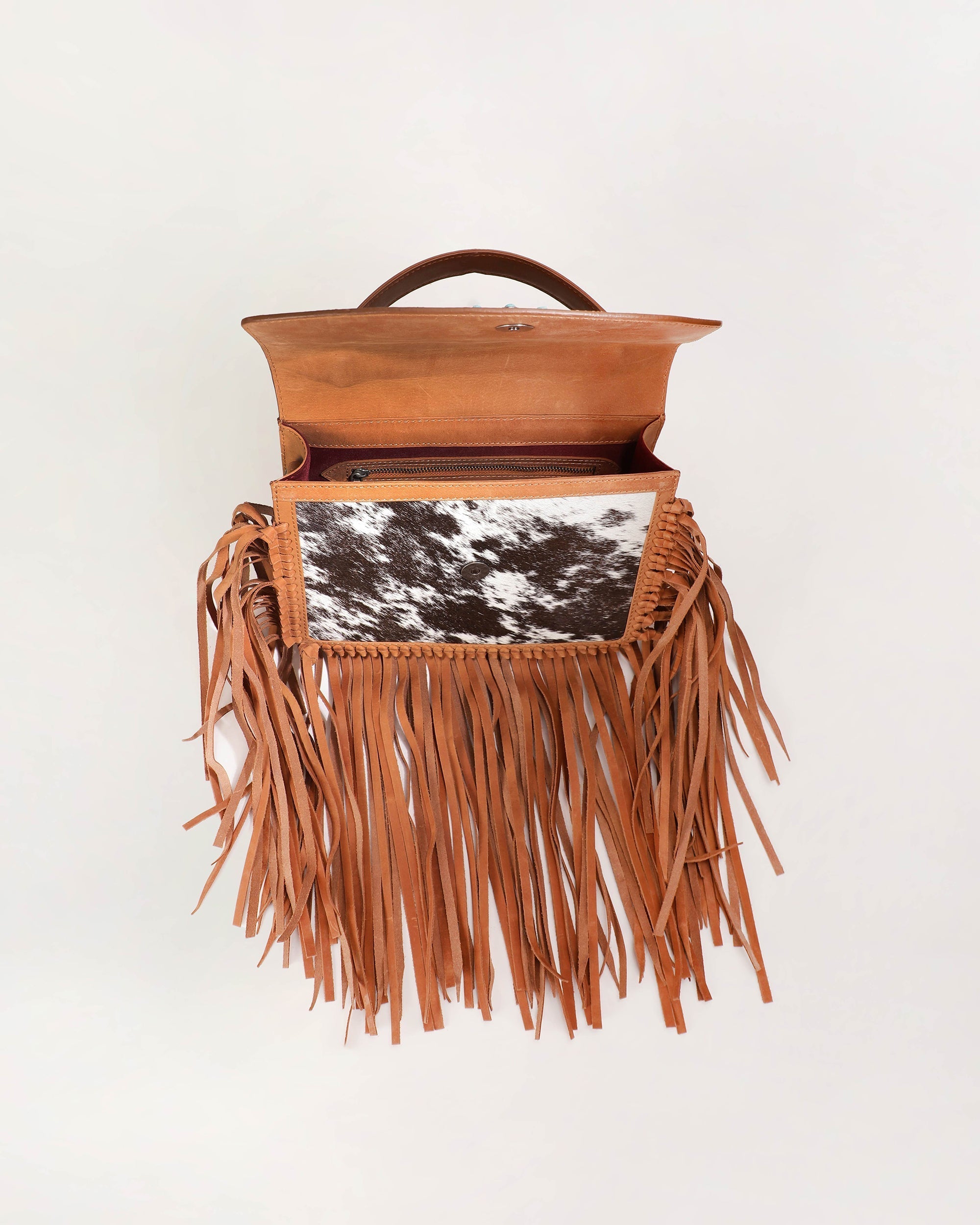 Classic Flap Medium Tassle Bag Cowhide And Calfskin