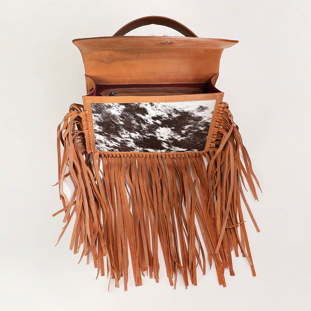 Classic Flap Medium Tassle Bag Cowhide And Calfskin